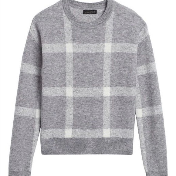 NWOT Banana Republic Aire Plaid Sweater - Picture 1 of 6